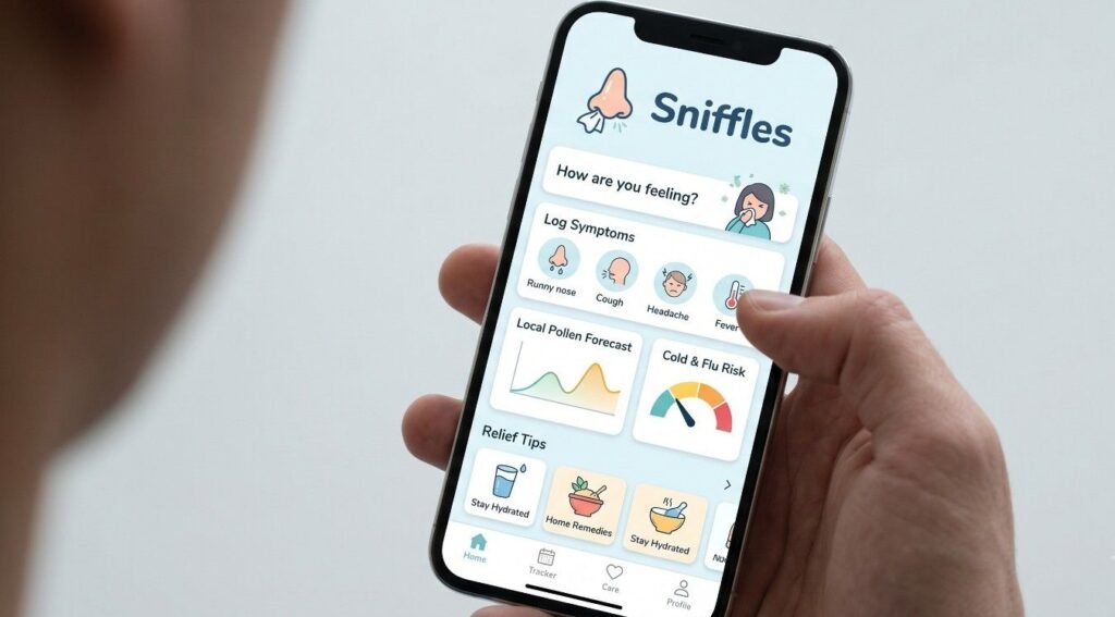Sniffles app home screen