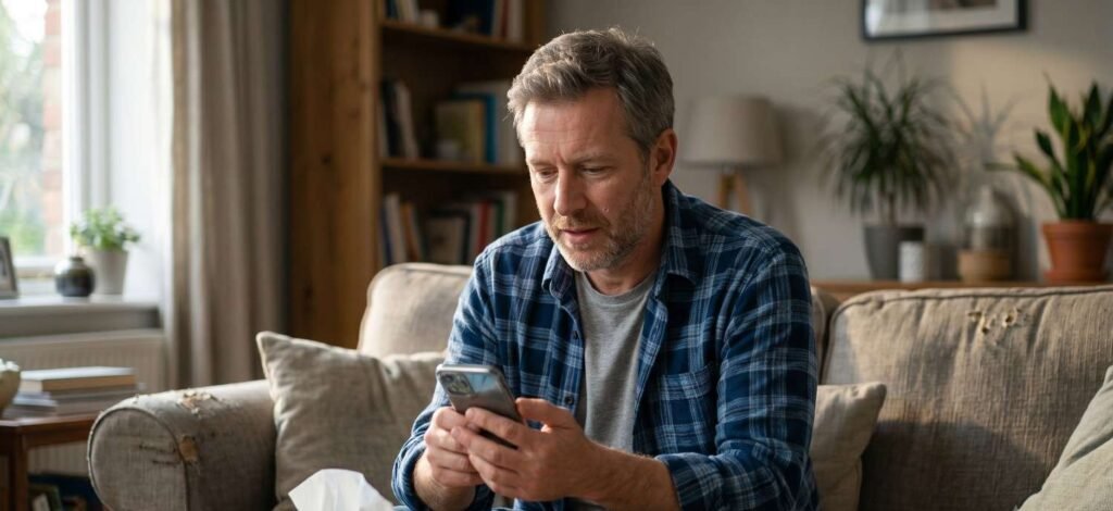 Man using Sniffles app