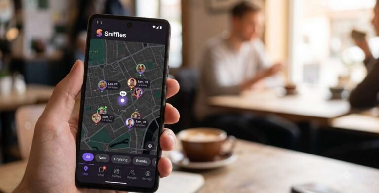 Mobile phone showing Sniffles interface