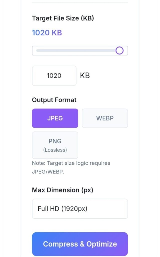 compress file size 3rd screen
